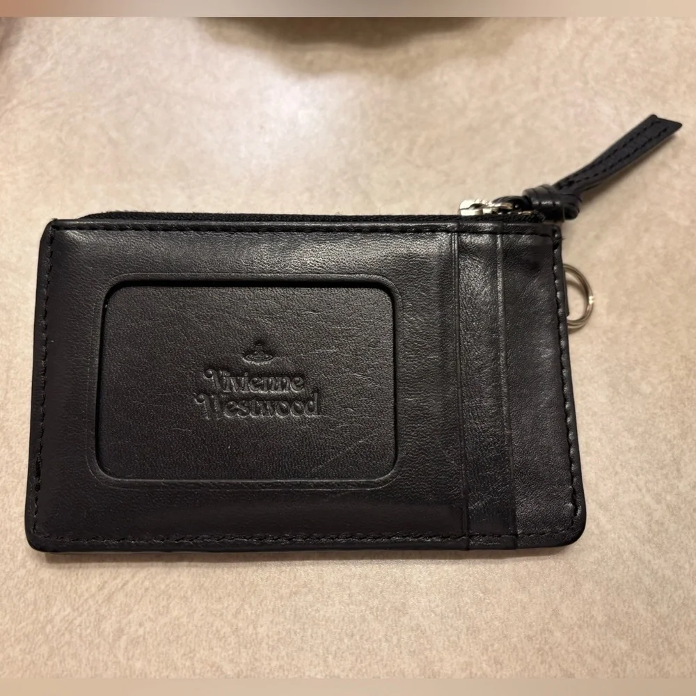RARE Leather Vivienne Westwood ORB and SKULL Scribble Card Holder Wallet